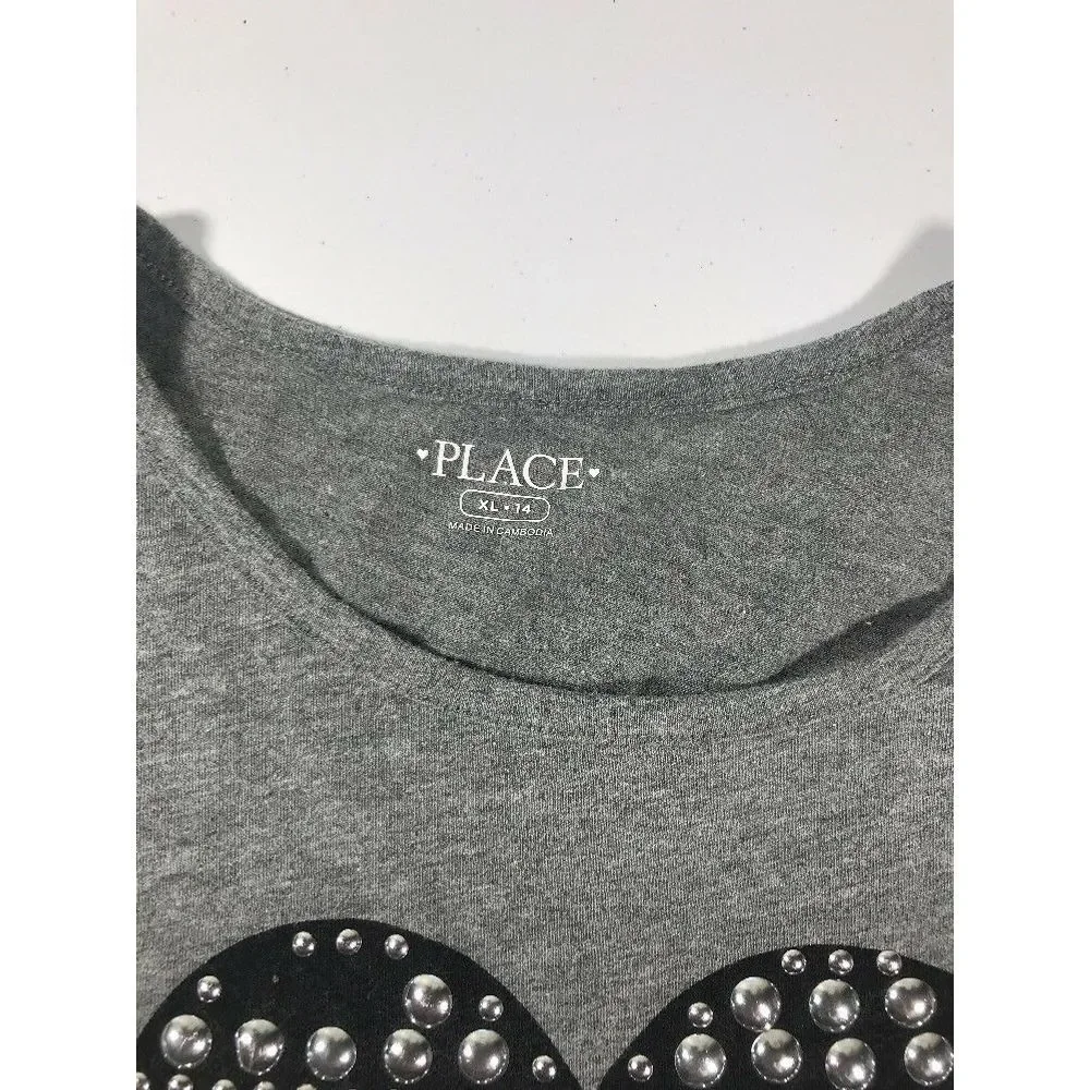 Childrens Place  Girls Studded T Shirt  Size Xlarge 14